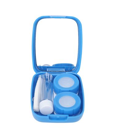 Dekaim portable contact lens box kit cute little duck portable contact lens etui dustproof contact lens etui for women (blue)