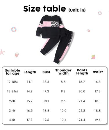 ZOEREA Baby Girl Leopard Sweatshirt and Harem Pants Set 2-3 Years Black - Buy Online on GoSupps.com