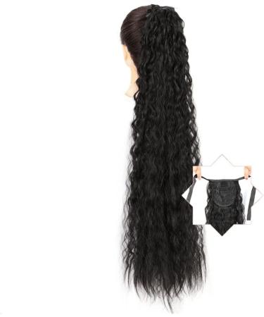 Ponytail Extensions 22/32 Inch Long Corn Wavy Ponytail Extensions Synthetic Natural Drawstring Ribbon Fake Hair Pony Tail Clip in Extensions Women Hairpieces for Women(Color:001 Size:32inches) 32inches 001 - Buy Online on GoSupps.com