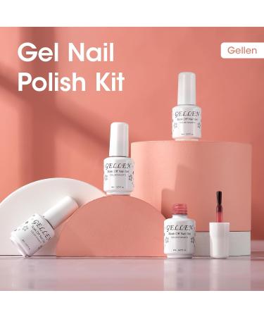 Gellen Gel Nail Polish Kit - 4 Exquisite Colors Pink Burgundy Red Jelly Gel Nail Polish Set Soak Off Magnetic Cat Eye Gel Nail Kit with Magnet Blooming Gel Nail Polish for Spreading Effect Everything Nice - Buy Online on GoSupps.com