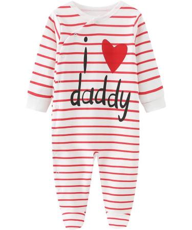 MAMIMAKA Baby Rompers Pajamas Cotton Jumpsuit | Long Sleeve Footed Bodysuits | 0-3 Months | Two-Piece Set - Buy Online on GoSupps.com
