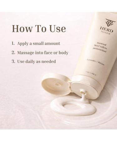 Beef Tallow Moisturizer 2oz Unscented Grass-Fed Tallow Face & Body Cream with Manuka Honey Colloidal Oat Hyaluronic Acid Hydrating Balm for Sensitive Dry Redness-Prone Skin Unscented 2 Ounce (Pack of 1) - Buy Online on GoSupps.com