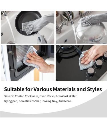 Foodypopz Kitchen Rag Wire Dishwashing Rag Foody Popz Wire Rag Kitchen Cloths for Cleaning Counters Multipurpose Wire Dishwashing Rags for Wet and Dry for Kitchen Sinks (20pcs) - Buy Online on GoSupps.com