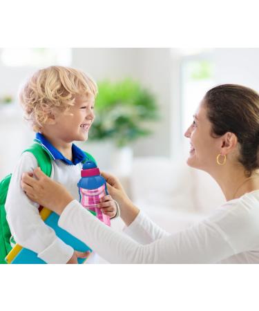 4-Pack Kids Water Bottles 13oz - Spill Proof Straw Sippy Cups with Flip Top Lid - Bulk Reusable & BPA-Free - Ideal for School, Trips, Daycares - Cute Toddler Design - Multi-color - Buy Online on GoSupps.com