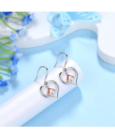 Cute Cat Necklace with Sparkling Zirconia Crystal Birthstone Pendant Necklace for Girls Womens White Gold Over 925 Sterling Silver Animal Necklace Birthstone Jewelry Sweet Present Girlfriend Sisters E Mushroom Earrings - Buy Online on GoSupps.com