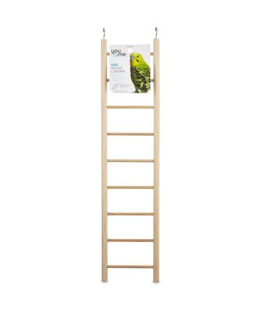 Petco Brand - You & Me Bird 9-Step Wood Bird Ladder, 18" L, 18 in