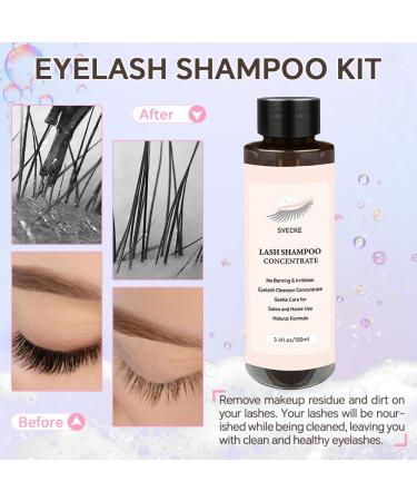 Premium Lash Shampoo Concentrate 100ml | Oil-Free Eyelash Extension Cleanser Kit | Ultimate Lash Cleaning Brush & Bottle - Buy Online on GoSupps.com