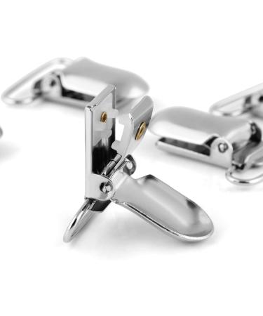 QIXINHANG 12x Pacifier Clips | Metal Pacifier Chains for Babies | Durable Clip Replacement for Suspenders | 25mm - Buy Online on GoSupps.com