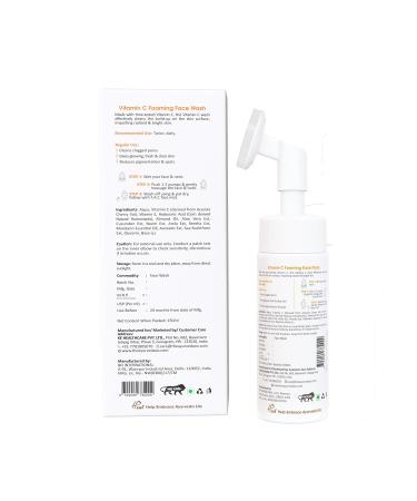 Vitamin C Foaming Face Wash with Silicone Brush - Anti-Aging & Toning | Sulphate & Paraben Free - 100ml - Buy Online on GoSupps.com