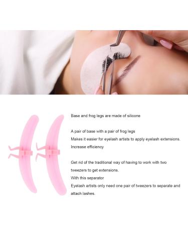 Eyelash Extension Separator Tool - Rose Red Silicone Base Washable & Reusable for Efficient Grafting - 1 Pair - Buy Online on GoSupps.com