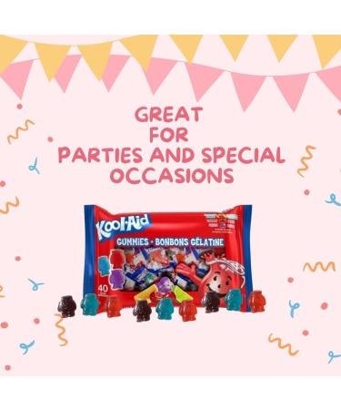 KoolAid Gummies Fruity Flavour Gummy Candy Tropical Punch Cherry and Grape Flavor for Parties and Snacks 40 count (Pack of 02) - Buy Online on GoSupps.com