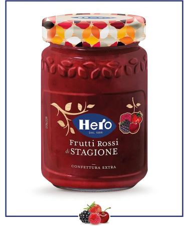 Italian Gourmet E.R. Hero Seasonal Red Fruit Jam 8 x 350g Jam & Extra Jam with Last Season Harvested Fruit High Quality Fruit Traditional Method - Buy Online on GoSupps.com