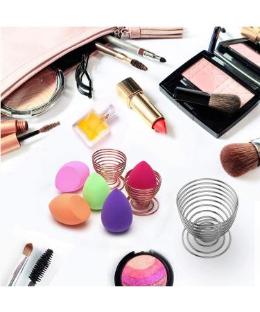 2 Pieces Makeup Blender Sponge Holder - Rose Gold & Silver Metal Stand for Makeup Sponges | International Shipping - Buy Online on GoSupps.com