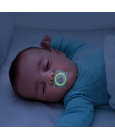 Chicco PhysioForma Silicone Glow in The Dark Pacifier 2-6m, BPA-Free Orthodontic Nipple, 2-Count with Sterilizing Case - Buy Online on GoSupps.com