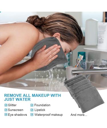 URAQT 5 Pack Face Cloths Make Up Remover Microfibre Face Wipes for Reusable Makeup Remover Cloth Washable Ultra Soft Facial Cleansing Wipe Cloths (Dark Grey) 5 Pcs-dark Grey - Buy Online on GoSupps.com