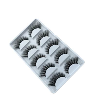 POPETPOP 5 Pairs Fake eyelashes magnetic false eyelashes magnetic eyelash fluffy false make up accessories lash accessories Realistic Fake Lashes girl Hand made false bottom fiber
