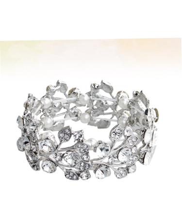 Elegant Rhinestone Tennis Bracelet for Women - Diamond Light Bond Open Bangle Jewelry - Buy Online on GoSupps.com