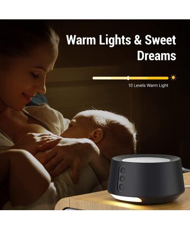 Fitniv White Noise Machine with Adjustable Night Light | 14 High Fidelity Soundtracks | Timer & Memory Feature | Plug-In Sound Machine for Baby & Adults - Black - Buy Online on GoSupps.com