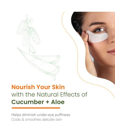 Cucumber & Aloe Under Eye Patches - Diminish Dark Circles & Puffiness - Anti-Aging, Cooling & Soothing Pads - Cruelty-Free Korean Skincare - 5 Pairs - Buy Online on GoSupps.com