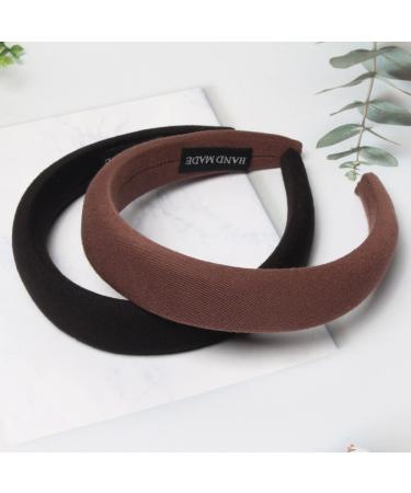 Cuizhiyu 4PK Solid Headband Set for Women and Girls - Brown Series Hair Accessories - Buy Online on GoSupps.com