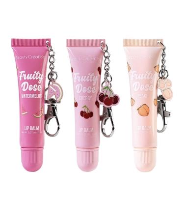 GENERIC FRUITY DOSE LIP BALM TRIO INFUSED WITH JOJOBA SEED OIL & VITAMIN E 3 X 0.37OZ (11ML)