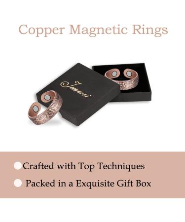 Jecanori Lymphatic Drainage Magnetic Ring for Arthritis Pain Relief - Vintage Flower Design - Buy Online on GoSupps.com