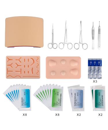 Medarchitect Premium Suture Skill Trainer Kit with DIY Suture Pad - 19 Pre-Cut Wounds & Complete Tools for Advanced Practice - Buy Online on GoSupps.com
