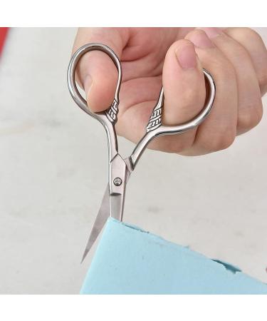 Lobodt Small Facial Hair Scissors - Stainless Steel Straight Tip Snips Grooming Kit for Eyebrows, Beard, Moustache - Portable PU Case Included - Buy Online on GoSupps.com