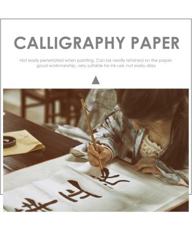NUOBESTY 100pcs Sumi Professional Practice Brush Art Xuan Writing Diy Traditional Chinese Calligraphy Papers White 34.5X34.5X0.1CM - Buy Online on GoSupps.com