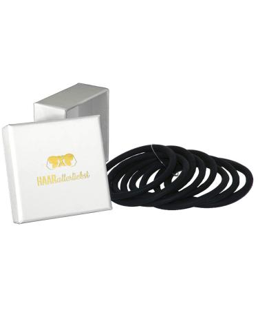 HAARallerliebst silicone hair ties (9 pieces | black | 5 cm) including white box for storage (box color: white) - Buy Online on GoSupps.com