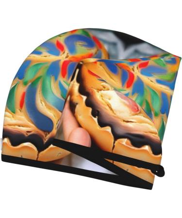 Painted Bread Coral Velvet Dry Hair Cap | Ideal for Home Travel Pool Parties & More - Shop Internationally - Buy Online on GoSupps.com