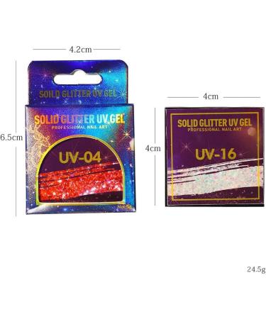 10 Color LED Gel Glitter Sequins Soak Off UV Solid Glitter Glue Solid Glitter Sequins Gel Nail Polish Elf Mermaid Gel(08) Style08 - Buy Online on GoSupps.com