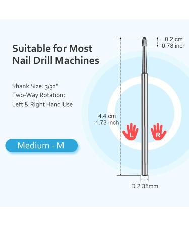 Shop CGBE 3/32 Inch Nail Miller Attachments - Wolframcarbid Drill Bits for Nail & Foot Care | Remove Dead Skin & More - Buy Online on GoSupps.com