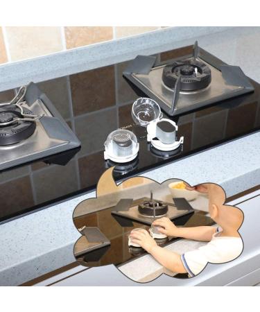 4pcs Stove Knob Covers - Baby & Pet Proofing Safety Locks for Kitchen Stove - Universal Design, Transparent - Child & Toddler Proof Switch Protection - Buy Online on GoSupps.com