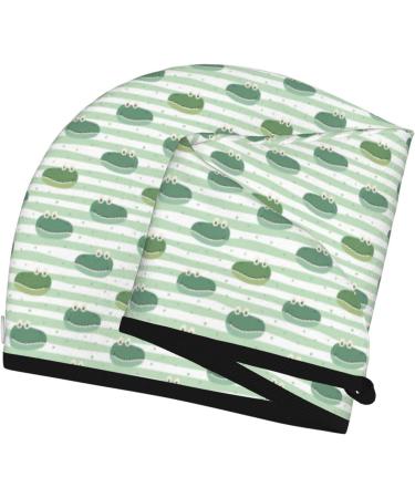 Hair Towel Wrap - Quick Drying Hair Turban with Button | Cute Crocodile Design - Ideal for All Hair Types - Buy Online on GoSupps.com