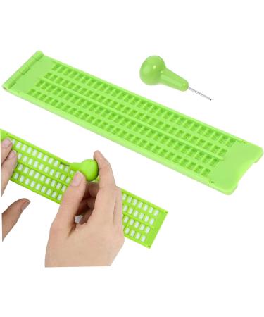 EURNHRN Braille Slate & Stylus - 4 Lines 28 Cells Braille Writer & Typewriter for Blind Schools - International Shipping Available - Buy Online on GoSupps.com