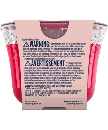 Glade Scented Candle Blooming Peony and Cherry 3-Wick Candle Air Freshener Infused with Essential Oils for Home Fragrance 1 Count - Buy Online on GoSupps.com