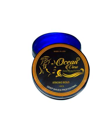 OCEAN VIEW DEEP WAVES POMADE- Water-Based Hair Cream for 360 Wave Training and Wolfing- Silky Smooth Application and Styling  Strong Hold  Easy Wash- Waver and Barber Accessories - 4oz Tin Can