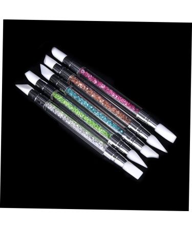 nail tool nail silicone head nail pen nail art carving silicone pen hollow out medium Pink - Buy Online on GoSupps.com