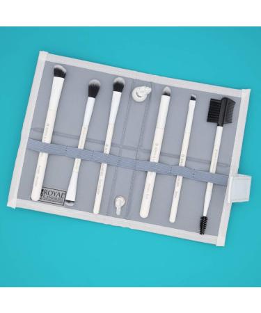 MODA Beautiful Eyes 7 pc Makeup Brush Flip Kit - White | International Shipping Available - Buy Online on GoSupps.com