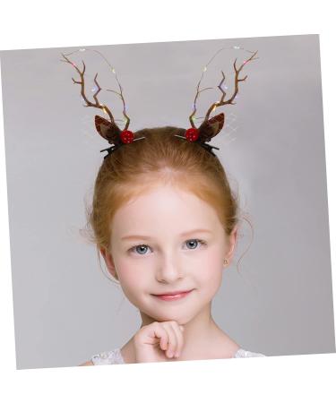 FRCOLOR 2 Pairs Luminous Antler Hair Clip dresses summer outfits hair clips Party Cosplay Hair Barrettes light reindeer hair clips Xmas Reindeer Antlers Hairpins headband - Buy Online on GoSupps.com
