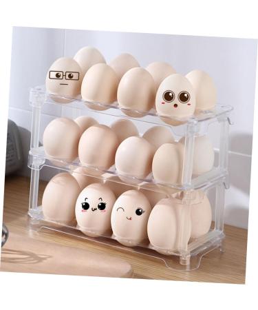 Mikikit Egg Holder 2 Pcs Transparent Egg Lattice Eggs Frame Holder Clear Egg Storage Holder Kitchen Supplies re-usable - Buy Online on GoSupps.com