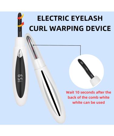 TBeautfave Heated Eyelash Curler Electric Eyelash Curler 10s Quick Heat Eyelash Curlers Double Heating Wires Wand-Shaped Tip 3 Temperature Settings Curled Lasting for Eye Beauty Makeup - Buy Online on GoSupps.com
