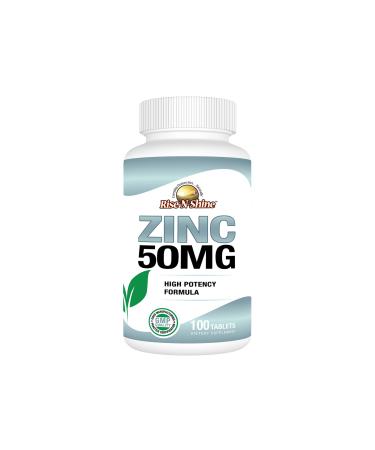 Zinc - 50mg Vegan High Potency Immune Support & Antioxidant Supplement Promotes Skin Health