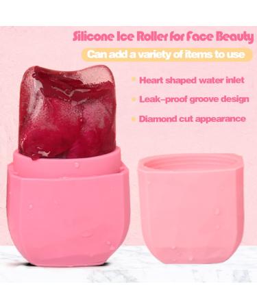 Silicone Ice Roller for Face and Eyes - Facial Beauty Tool for Skin Care, Pore Shrinking, and Skin Brightening (Pink) - Buy Online on GoSupps.com
