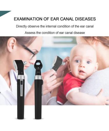 Premium Otoscope with Light - Ear Infection Detector Pocket Ear Exam Set for Nurses Kids Adults & Pets - Batteries Included (Black) - Buy Online on GoSupps.com