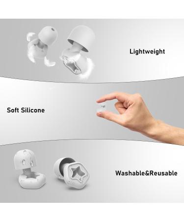 Ear Plugs for Sleeping - Soft Silicone Noise Reduction Earplugs (3 Pairs 3 Sizes) for Sleep Work Flights & Concerts | Reusable & Washable - Buy Online on GoSupps.com