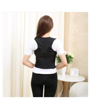 Brace Support Belt Adjustable Back Posture Corrector Postura Spine Shoulder Lumbar Black Medium - Buy Online on GoSupps.com