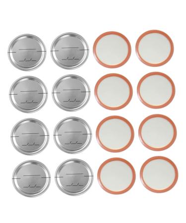 BESTonZON 30Pcs mason jar lids canning jar lid cover sprouting lids caps wide mouth mason jars metal lids fermenting lids jam jar lid glass jars lids tops sealing cap glass bottle Tinplate 7X7X0.2CM Silver