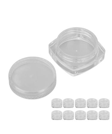 Entatial Nail Powder Container Clear Glass Nail Art Storage Container for DIY Cosmetic Cream